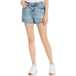 PISTOLA High Rise Cut Off Distressed Jean Shorts
